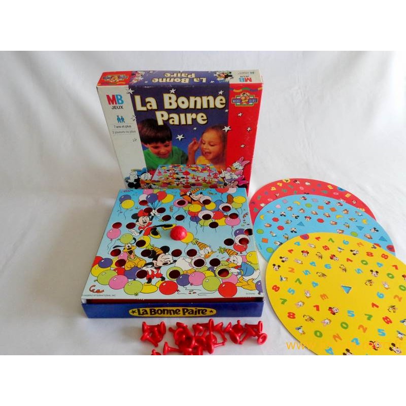 La bonne paire Disney - jeu MB 1996 - jouets rétro jeux de société ...