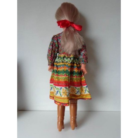 TENUE DE PRÉSENTATION POUR POUPÉE CATHIE BELLA - Année 1979 COMBINAISON