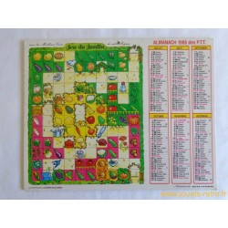 Almanach des PTT 1986 "jeu du jardin"