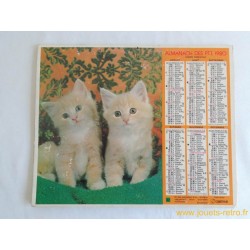 Almanach des PTT 1980 "enfant" "chat"