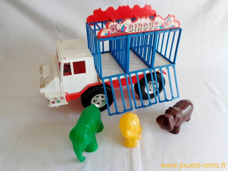 Camion des animaux du cirque MOB - jouets rétro jeux de société figurines  et objets vintage