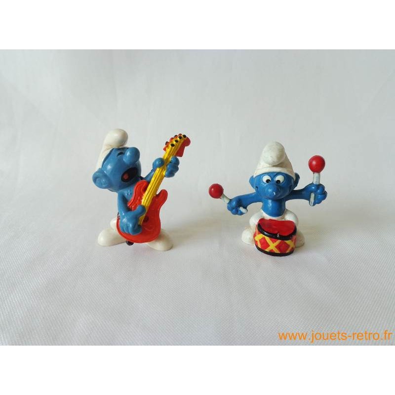 OPO 10 - Lot de 8 Figurines articulées/Accessoires Schtroumpf : Voi