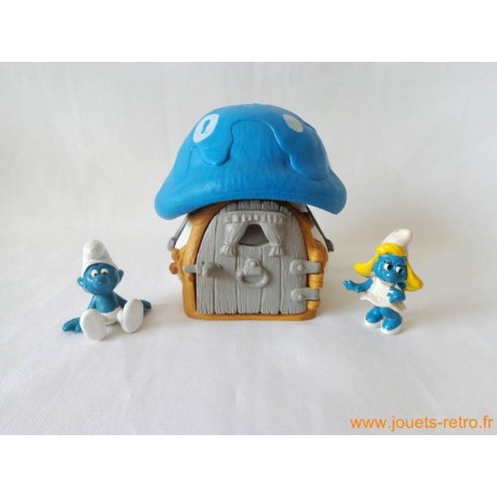 Maison des Schtroumpfs champignon bleu