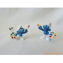 Lot figurines Schtroumpfs "peintre" Peyo