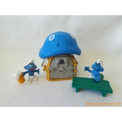 Maison des Schtroumpfs champignon bleu