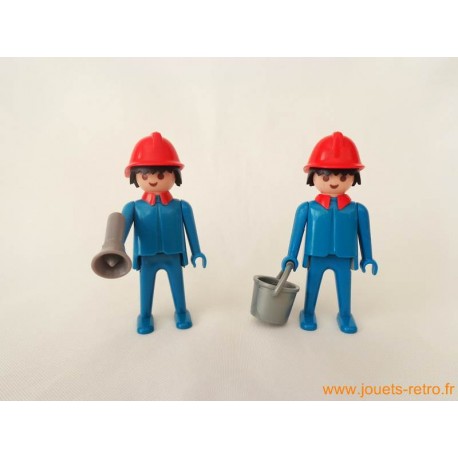 Lot figurines Klicky "Pompiers" Playmobil 1974