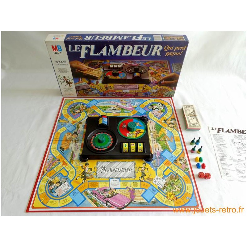 Le Flambeur Jeu MB 1985 jouets rétro jeux de société figurines et objets vintage