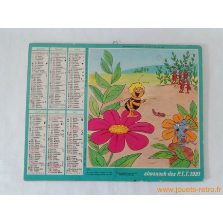 Almanach des PTT 1981 Maya l'abeille