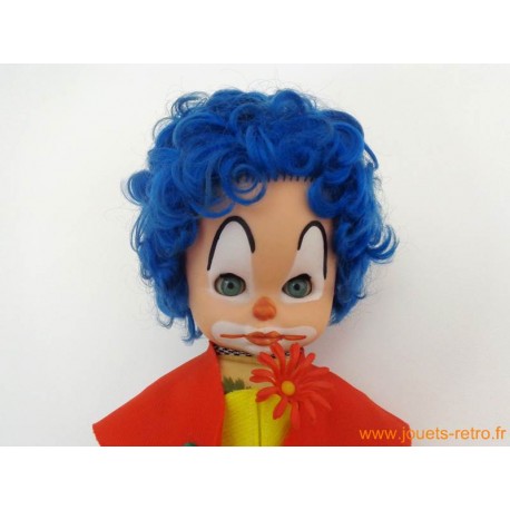 Poupée Grand Clown 68 Cm Au Corps De Chiffons Et Cheveux Vert ARI 3448 Annees 70 100682455