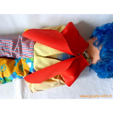 Poupée Clown En Chiffon Vintage – Fabrication Française, Années 1970, Taille 50 Cm