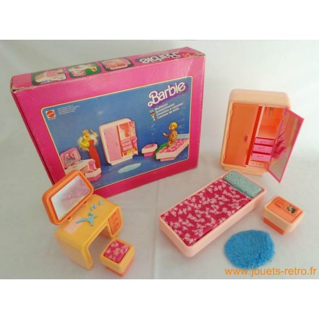 Chambre à coucher Barbie 1978 - jouets rétro jeux de société figurines et  objets vintage