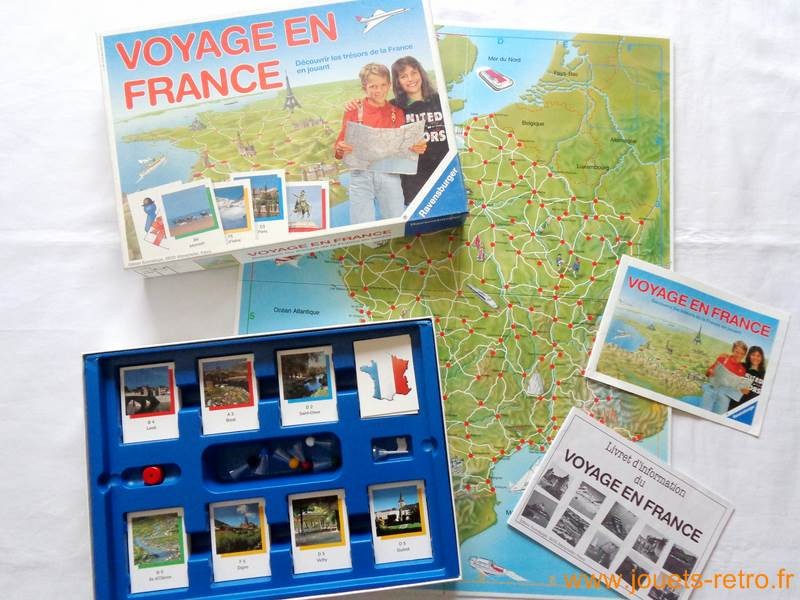 Voyage en France - Jeu Ravensburger 1992 - jouets rétro jeux de société  figurines et objets vintage