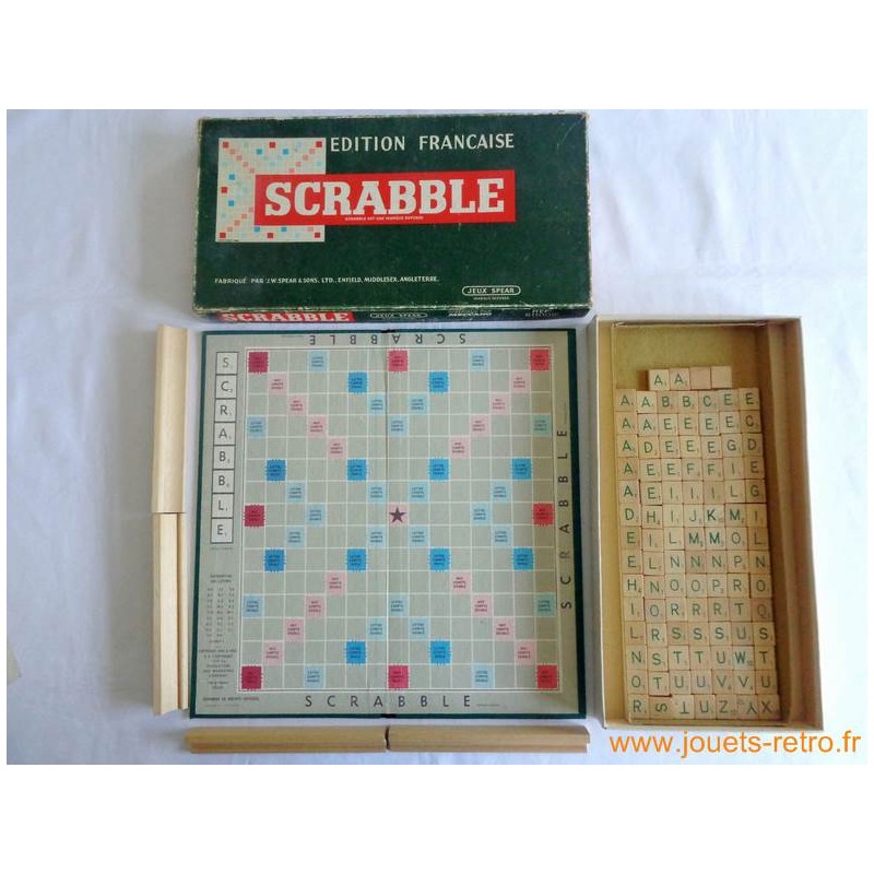 Spear Petite boîte verte usée Jeu de société Scrabble 
