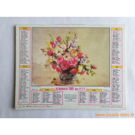 Almanach des PTT 1981 "fleurs lavande"
