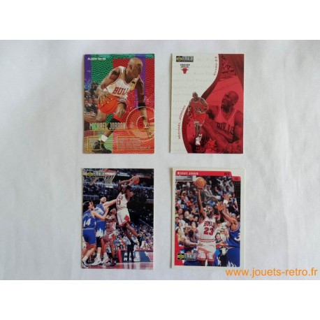 Lot 4 cartes NBA Michael Jordan