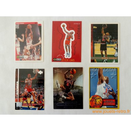 Lot 6 cartes NBA spéciales Insert "Dennis Rodman"