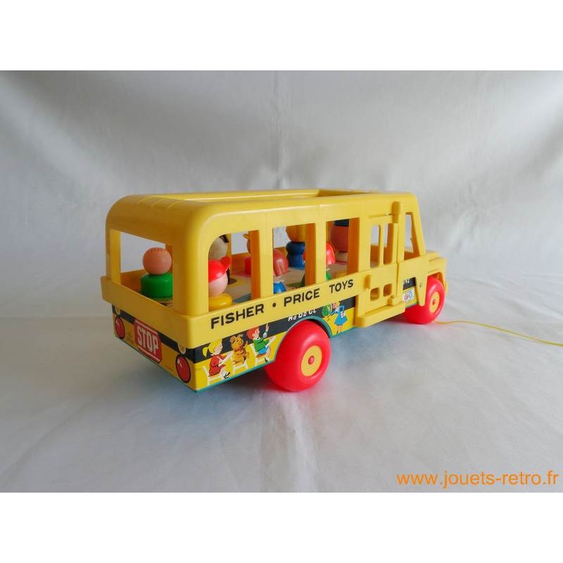 Bus scolaire Fisher Price 1976 - jouets r?�tro jeux de soci?�t?� figurines et objets vintage