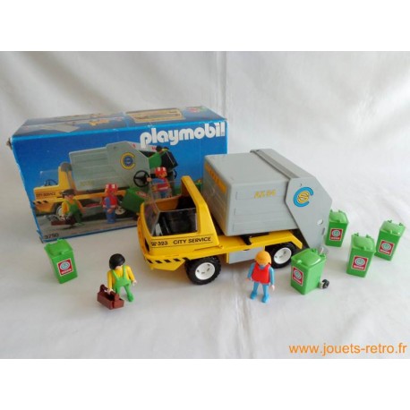 Camion poubelle Playmobil 3780 - jouets rétro jeux de société