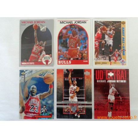 Lot 6 cartes NBA Michael Jordan