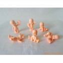"Les Babies" lot de 6 figurines chair