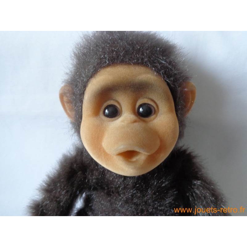 Peluche singe Kokinou Ideal - jouets rétro jeux de société figurines et  objets vintage