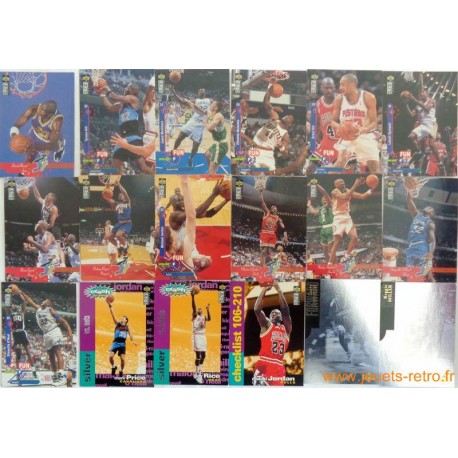 Lot 140 cartes NBA Upper Deck Collector's Choice 95-96 françaises Jordan