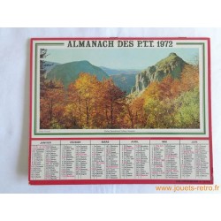 Almanach des PTT 1972 "Auvergne / canards"