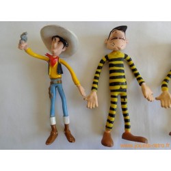 Lot figurines souple Lucky Luke - Dargaud 1984