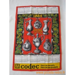 Torchon calendrier publicitaire Codec 1984 
