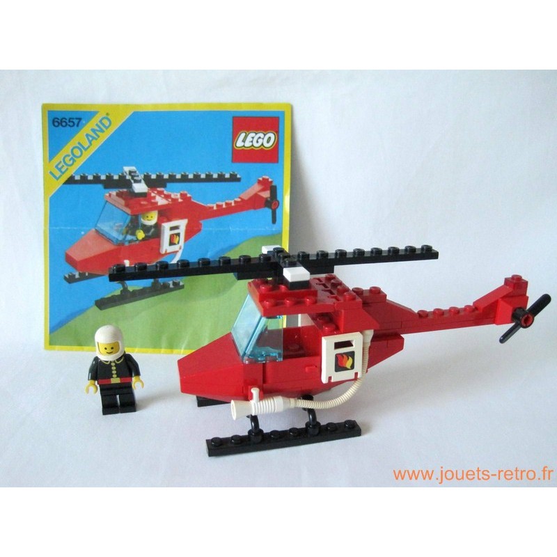 Hélicopter des pompiers Lego 6657 - jouets rétro jeux de société figurines et vintage