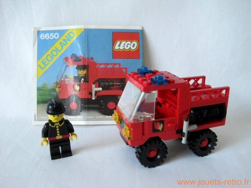 Camion des pompiers Lego 6650 - jouets rétro jeux de société figurines et  objets vintage