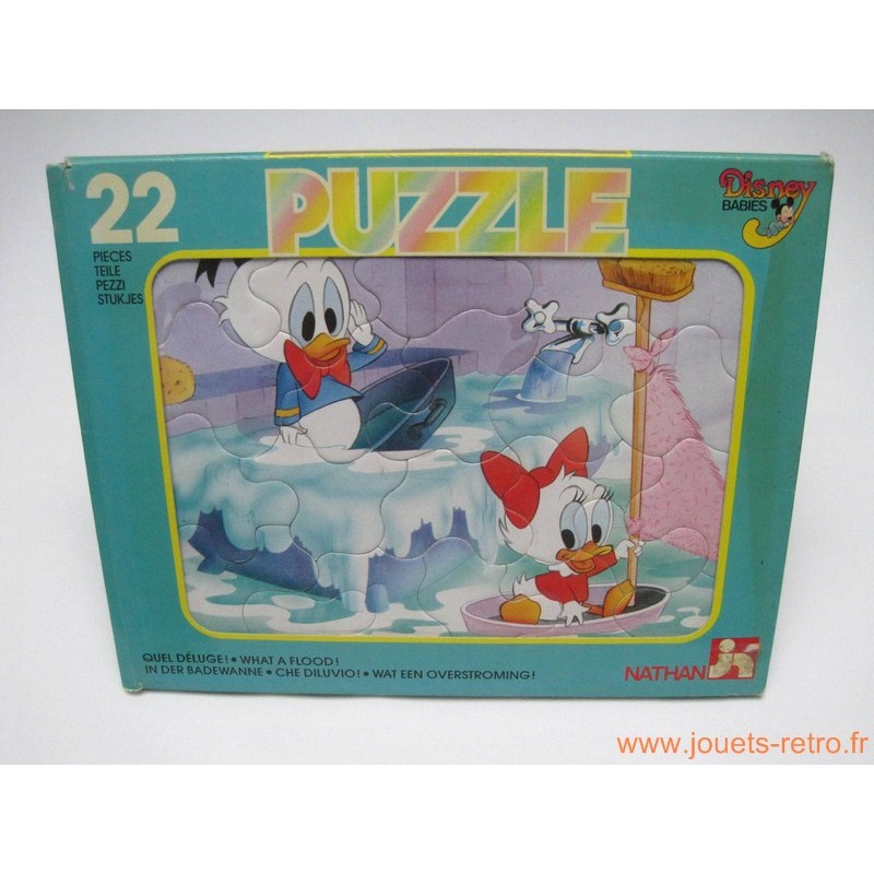 Puzzle Disney Babies "Quel déluge!" Nathan 1986 jouets rétro jeux de