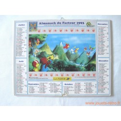Almanach du facteur 1993 "Les oursons volants"