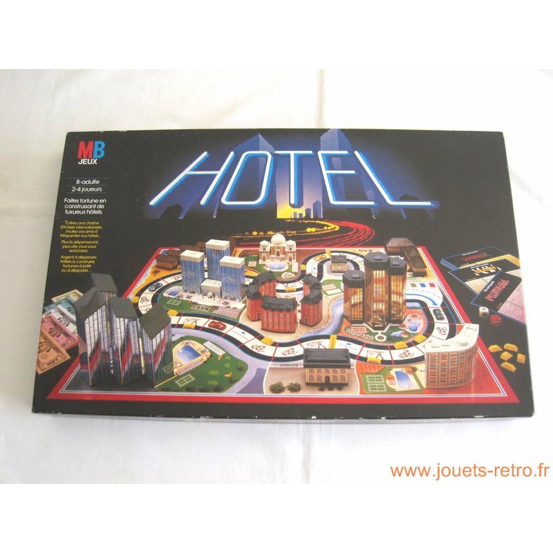 Hotel Jeu MB 1986 jouets rétro jeux de société figurines et objets vintage