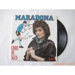 "Maradona" dédicacé Linda de Suza - 45T Disque vinyle 