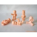 "Les Babies" lot de 5 figurines chair