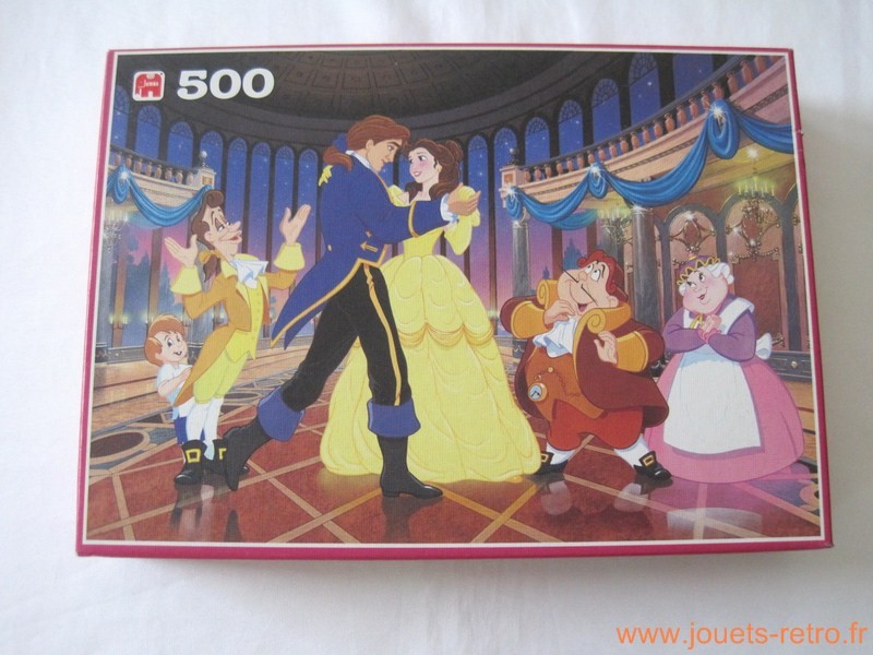 Puzzle jeu de formes vintage en bois, personnages Disney, Jumbo