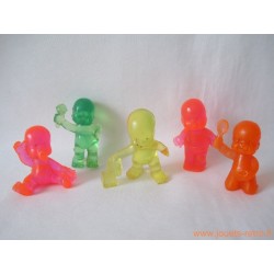 "Les Babies" lot de 5 figurines translucides