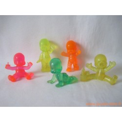 "Les Babies" lot de 5 figurines translucides