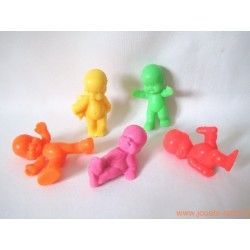 "Les Babies" lot de 5 figurines fluo