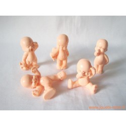 "Les Babies" lot de 5 figurines chair