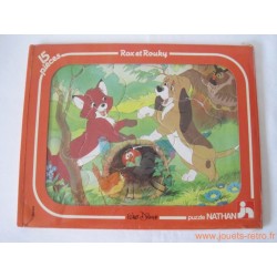 Rox et Rouky - puzzle Disney Nathan 1983