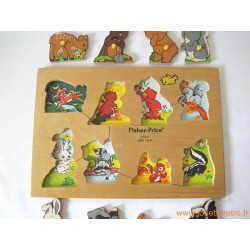 Puzzle en bois bébés animaux Fisher Price 1982