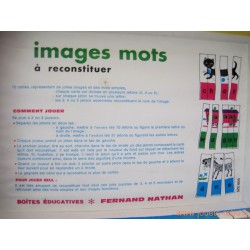 Images mots à reconstituer - jeu Nathan 1971