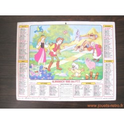 Almanach 1986 des PTT Disney Winnie Taram