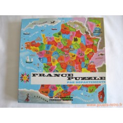 France puzzle par départements - Nathan 1977