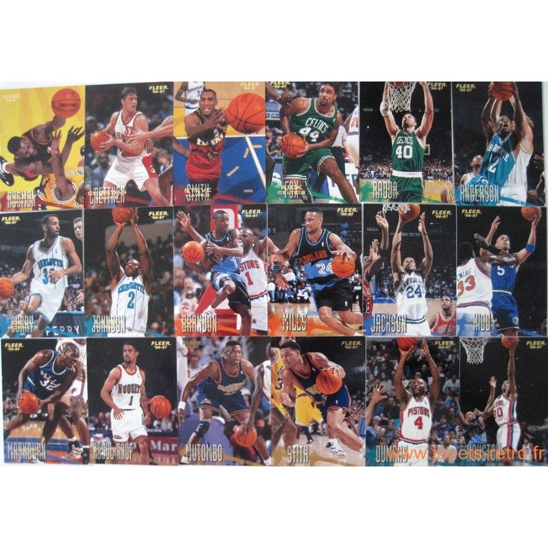 lot 117 cartes NBA Fleer 96-97 série 1