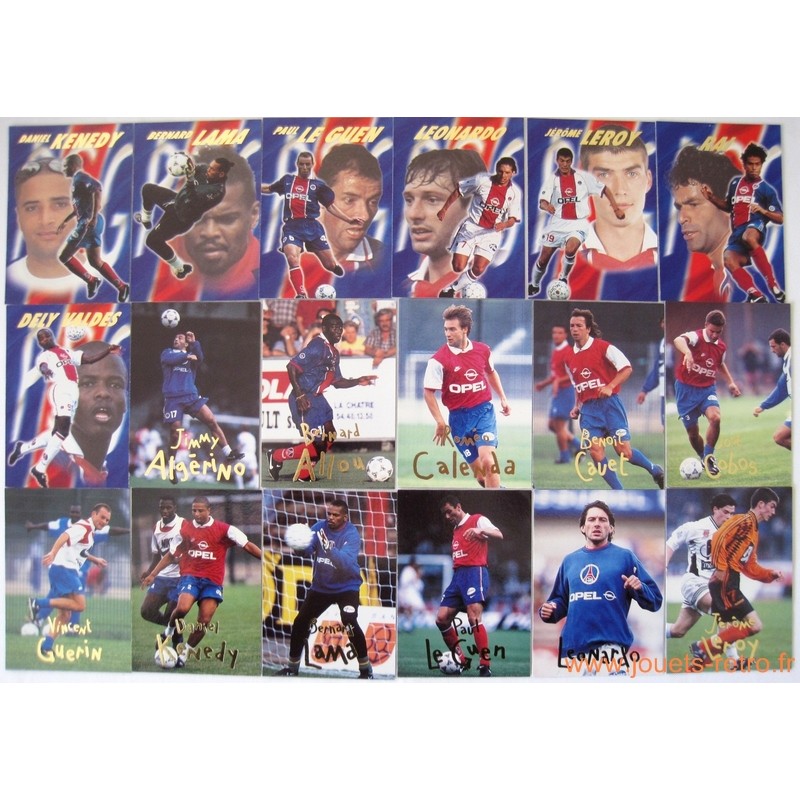 Lot De Cartes Postales PSG Saison 1990-91 - Collection Vintage
