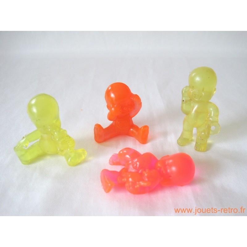 "Les Babies" lot de 4 figurines translucides