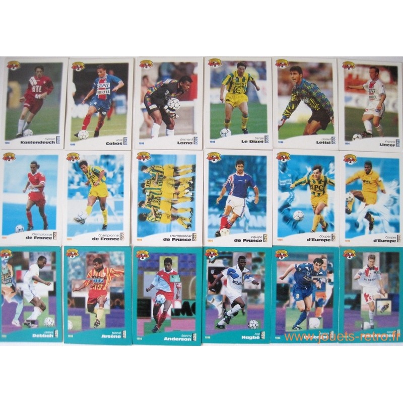 Lot 60 cartes Panini foot 1996